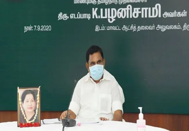 tamilnadu cm palanisamy visit kanchipuram coronavirus prevention discussion officers 